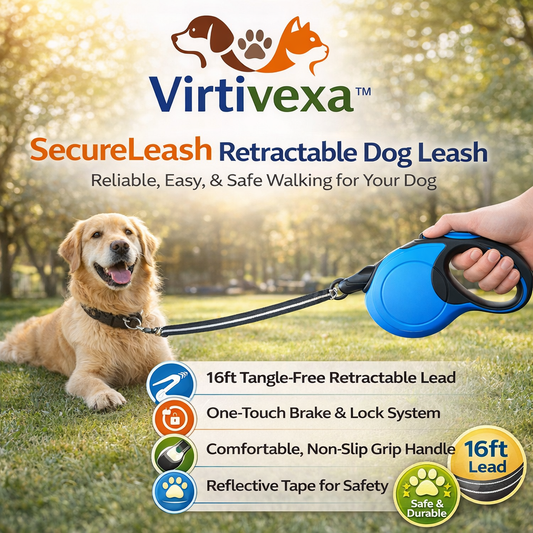 Virtivexa™ SecureLeash Retractable Dog Leash